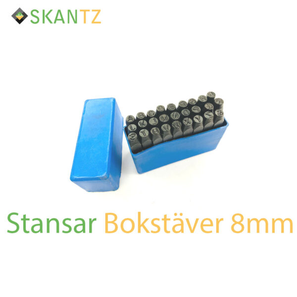 Stansar Bokstäver A-Z 8mm